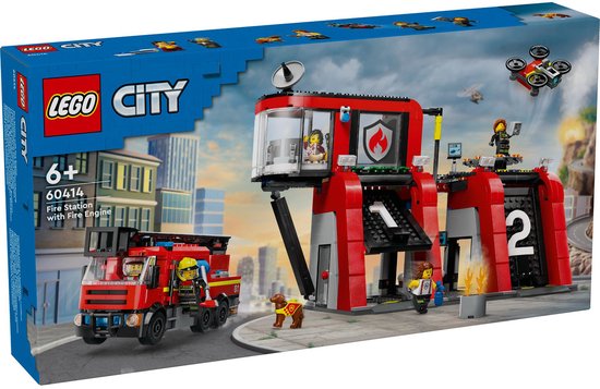 LEGO City Brandweerkazerne en brandweerauto - 60414