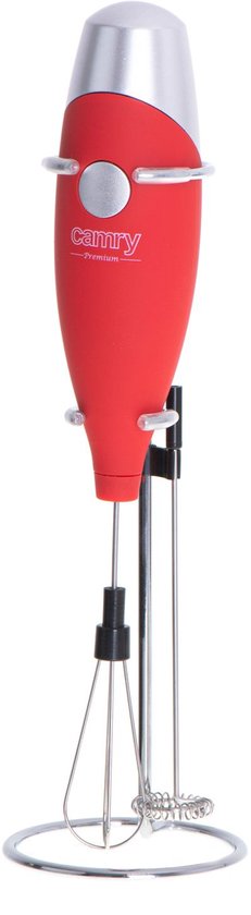 MELK KOFFIE OPSCHUIMER MIXER KLOPPER ROOD CAMRY CR4501