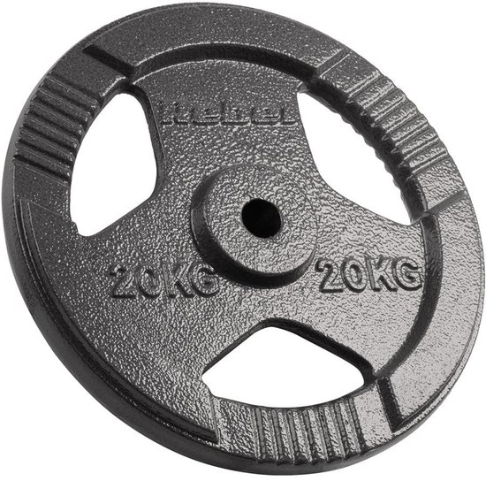Cast iron weight 20kg bore 31mm disc with handles REBEL ACTIVE