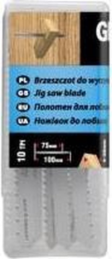 Graphite Decoupeerzaagjes, T-aansluiting, 100mm, 10tpi, Laser Tec, Hout, 25 Stuks In Koker, Cv