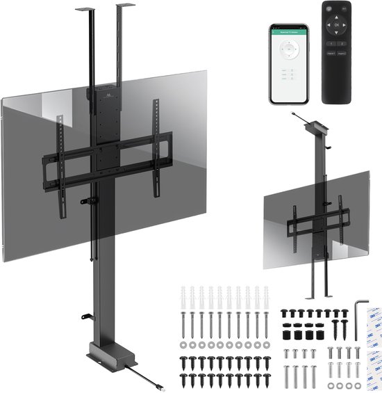 Maclean - TV houder - Elektrische plafond- en vloergreep - 43''-88'', VESA 600x400, max 60kg, 100-240V AC, 50/60Hz