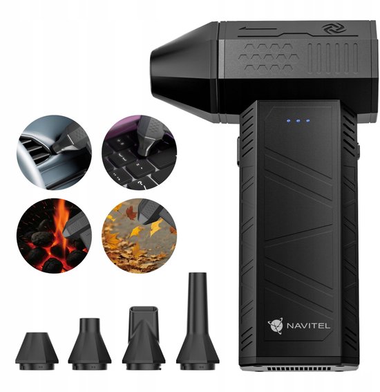 NAVITEL TF3 Turbo Fan: Krachtige Draadloze Bladblazer & Stofzuiger