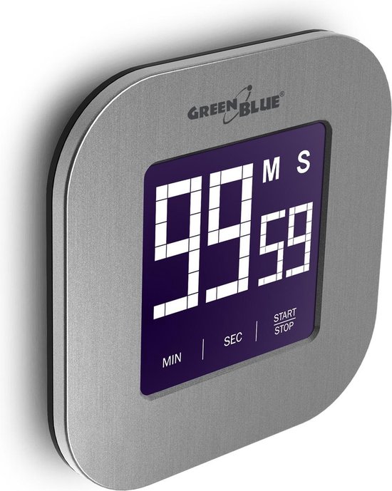 GreenBlue - Kookwekker / Digitale magnetische timer keuken - Zilver