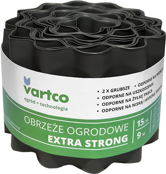 Vartco - tuinrand / Palissades - UV-bestendig - 15cm x 9m - Groen