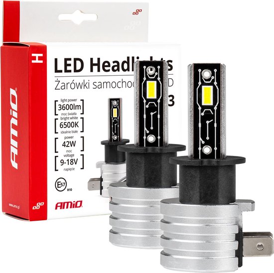 AMiO LED Koplampen H-mini-serie H3 Dimlichten Wit
