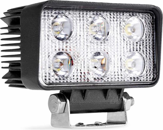 AMiO Krachtige Werklamp AWL02 6 LED FLAT 9-60V Verstraler Spot Robuust Offroad