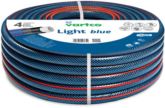 Vartco Lichtblauwe Tuinslang - 3/4" - 100m 4-laags 22 bar - blauw