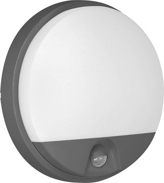 AGAT Buitenlamp met Bewegingssensor – Tuinverlichting – Buitenverlichting met IP54 - Muurlamp / Wandlamp buiten IK08 - Antraciet