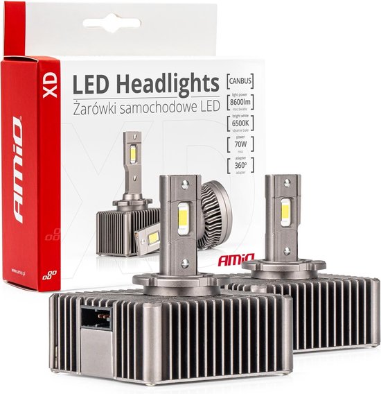 AMiO LED Koplampen XD-serie D5S – Krachtige LED Dimlichten voor Helder Wit Licht