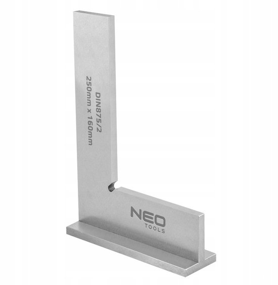 NEO Hoekliniaal met Voet DIN875/2 250x160mm - Precisiestaal