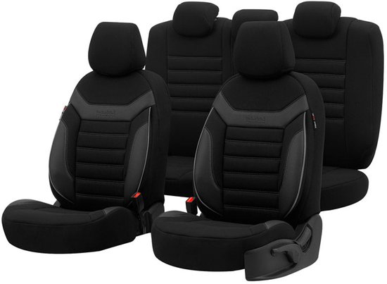 Stoelhoezenset Individual zwart-grijs (complete set)