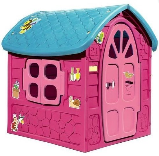 My First Playhouse Kinder Speelhuisje voor Binnen en buiten - Roze - 120 x 113 x 111 cm