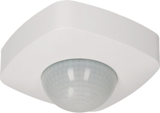 PIR Bewegingsmelder - Triple Sensor - 360 ° Detectie - Plafondbevestiging - 20 Meter bereik - Wit - IP20