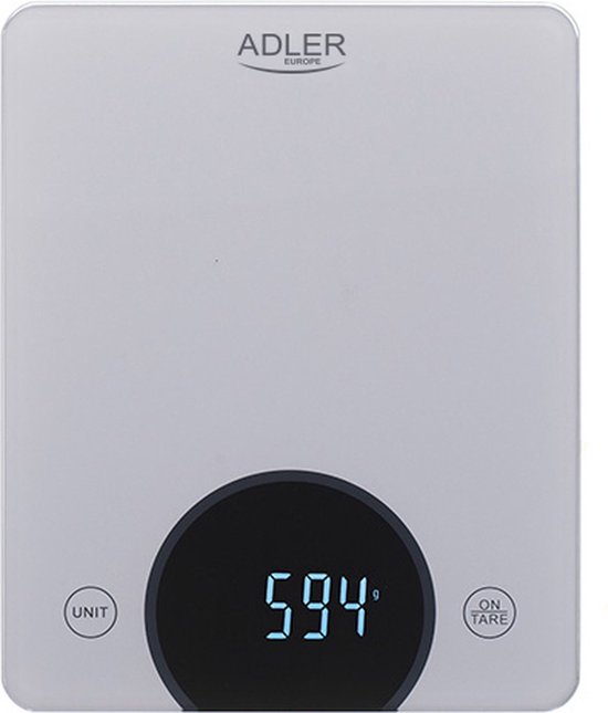 Adler AD 3173S - keukenweegschaal - Grijs - 10 kg