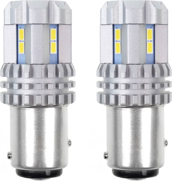 AMiO LED CANBUS 3020 22SMD UltraBright 1157 BAY15D P21/5W Wit 12V/24V