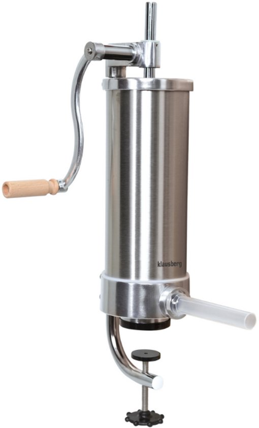 Klausberg KB-7926 Verticale Worstvuller | 3 kg Capaciteit | RVS | Met 4 Vullers | Vleesvuller | Worstmaker