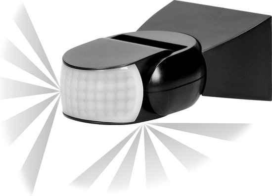 PIR Bewegingsmelder - LED bewegingssensor - Dual sensor - 180 ° / 360 ° Detectie - IP65 - Zwart