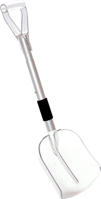 Compacte schep transparant met uitschuifbare aluminium steel - 3 standen - 74-77-87 cm