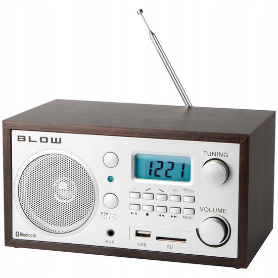 Blow - Draagbare analoge radio - AM/FM-radio-ontvangst - LCD-display - Met klok en wekker