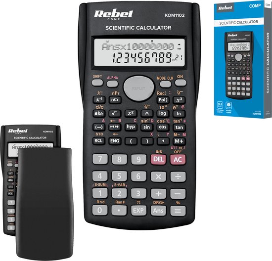 Rebel SC-200 Serie - Wetenschappelijke Rekenmachine - Algebraische Functies - Dubbele Lijn Display