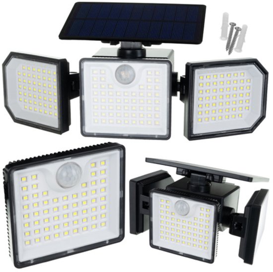 Izoxis Solar LED buitenlamp 167 leds 500 lumen met bewegingssensor, IP65 en afstandsbediening