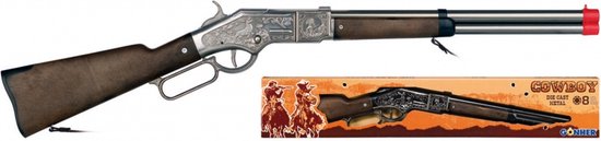 Gonher Cowboygeweer - Metalen replica met 8 patronen