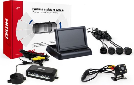 AMiO Parkeerhulpsysteem TFT02 43 inch met HD-315-LED en 4 Sensoren Zwart