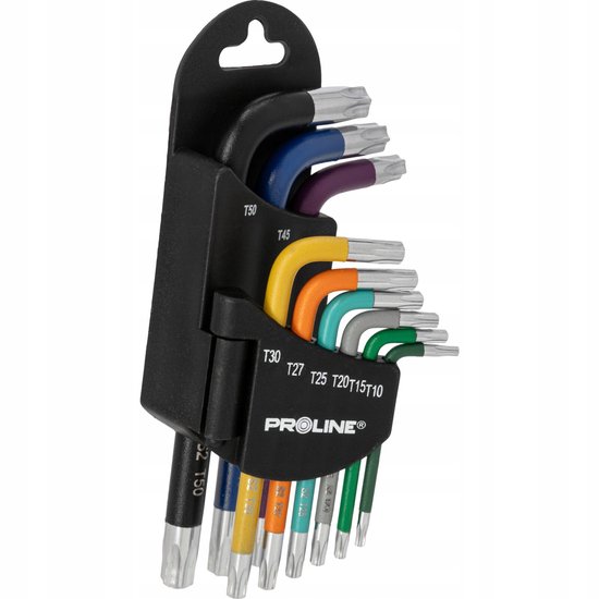 Proline Torx inbussleutelset 9 Delig T10-T50 Staal S2
