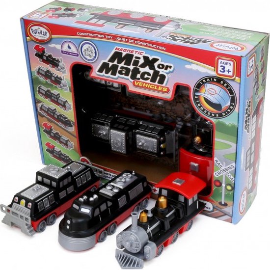 Popular Playthings Mix or Match Vehicles Train, Trein, 3 jaar, Meerkleurig
