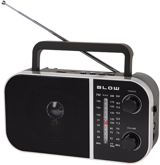 Blow - Draagbare analoge radio AM/FM RA6 batterij- en netvoeding