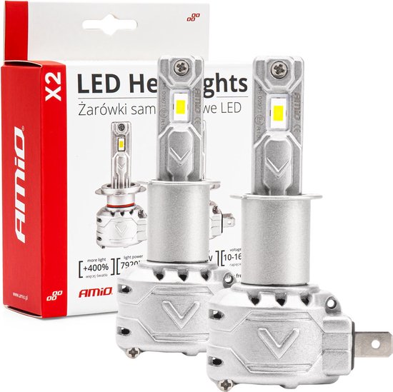 AMiO LED Koplampen X2-serie H3 Dimlichten Wit