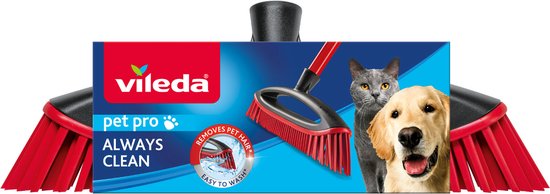 Vileda PetPro Always Clean Bezem - Gemakkelijk dierenhaar opvegen