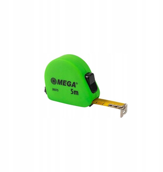 Liniaal 5m x 19mm met 2 stoppers en softgrip behuizing