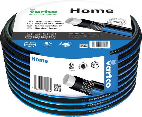 Vartco - 4-Ply Tuinslang 3/4" 30m | flexibele slang polyester kruis vlecht UV-bestendig 25 Bar