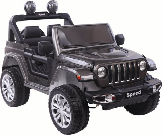 Moderne Kinderauto met MP3 en USB - Elektrisch - Afstandsbediening - Zilver