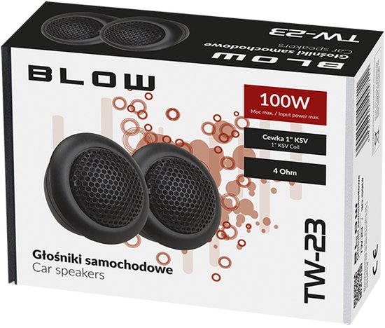 BLOW TW-23 Auto Speakers - 54 mm Tweeters - 100W - Zwart