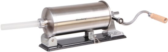 Klausberg KB-7928 Horizontale Worstvuller | 3 kg Capaciteit | RVS | Met Klemmen en Zuiger | Vleesvuller | Worstmaker