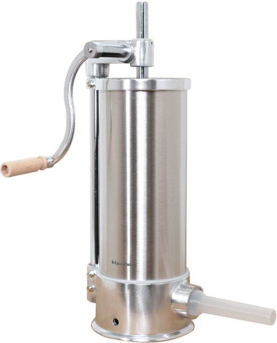 Klausberg KB-7927 Verticale Worstvuller | 5 kg Capaciteit | RVS | Professioneel | Met 6 Vullers | Vleesvuller