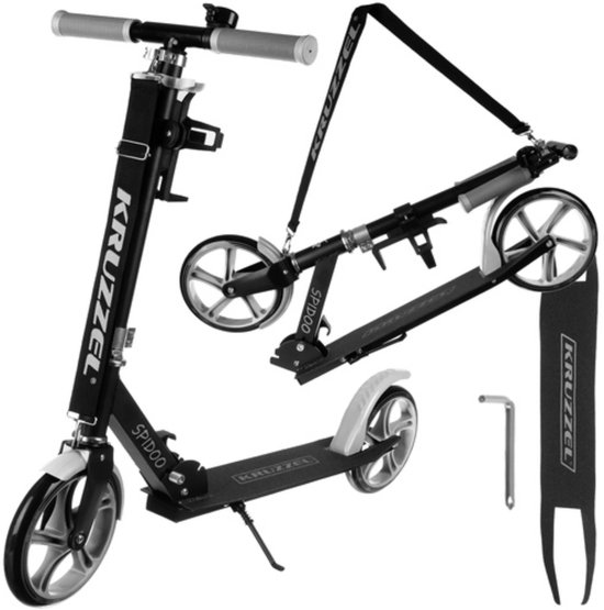 Kruzzel Kinderstep – Grijze Scooter met verstelbaar stuur