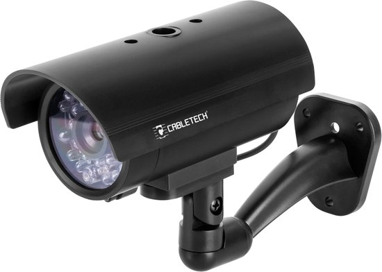 Cabletech Dummy Camera - Met Led Indicatie en Sticker - Op batterijen - DK-10 - Zwart
