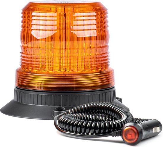 AMiO LED Zwaailicht Noodverlichting met Magneet 80LED 12/24V Oranje