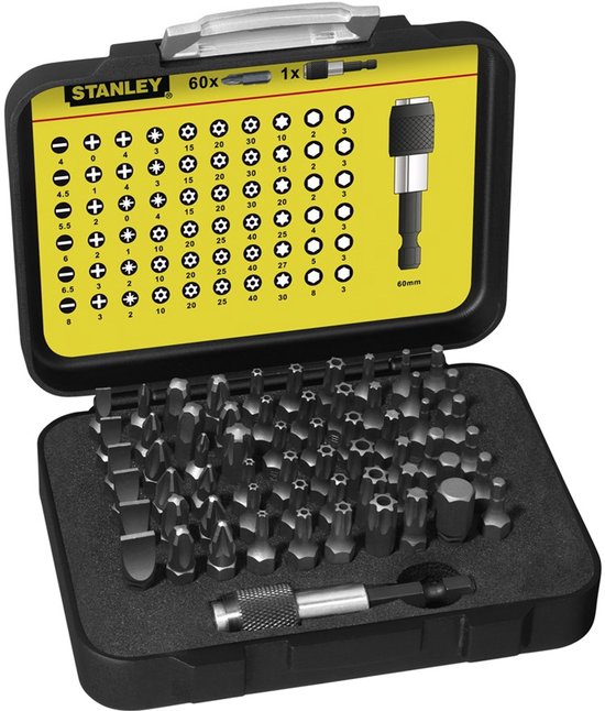 STANLEY Expert Pro Bitset 61-delig - Inclusief koffer