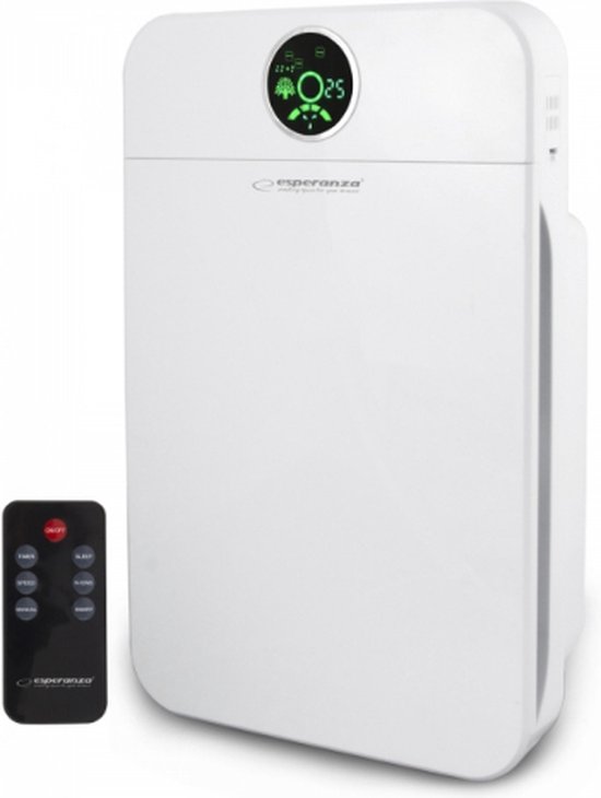 Esperanza EHP002 Luchtreiniger Met Ionisator - met HEPA-filter - Air Purifier - 35-50 m² - Wit