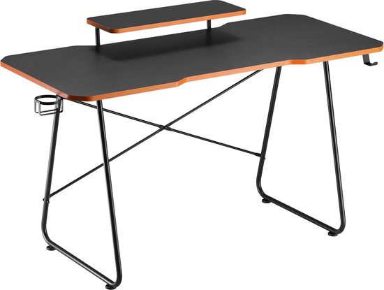 NanoRS - Bureau - Gaming bureau met monitor legbord - max. 50kg, hoogte 850mm, zwart, RS170