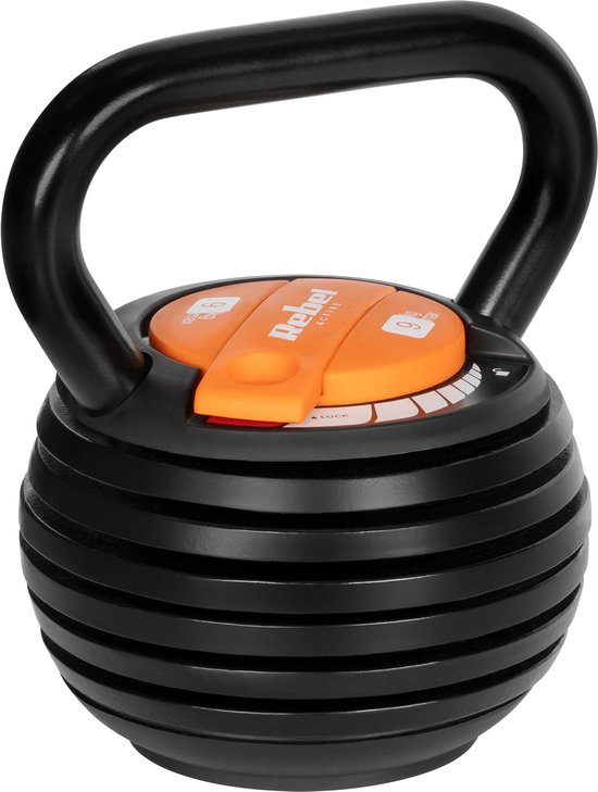 Adjustable Cast Iron Kettlebell 9kg REBEL ACTIVE