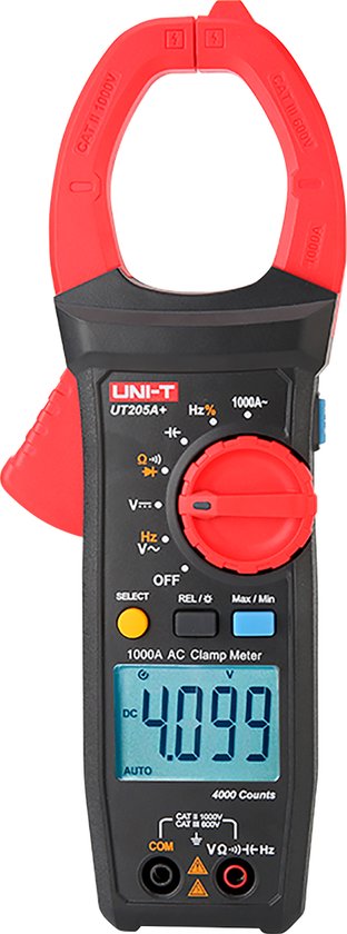 UNI-T UT205A+ - Stroomtang Multimeter - 1000A - LCD Display