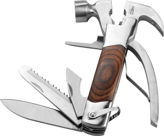 Neo Tools Adventure Multi Tool de Luxe 13 in 1 - hamer, tang, zaag, mes