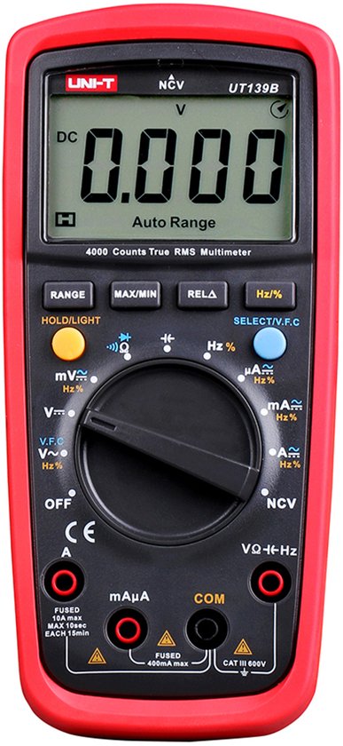 UNI-T UT139B Serie - Multimeter - True RMS - NCV - Automatische en Handmatige Reeks