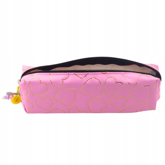 Etui Roze Gouden Hartjes - 20x6,5 cm