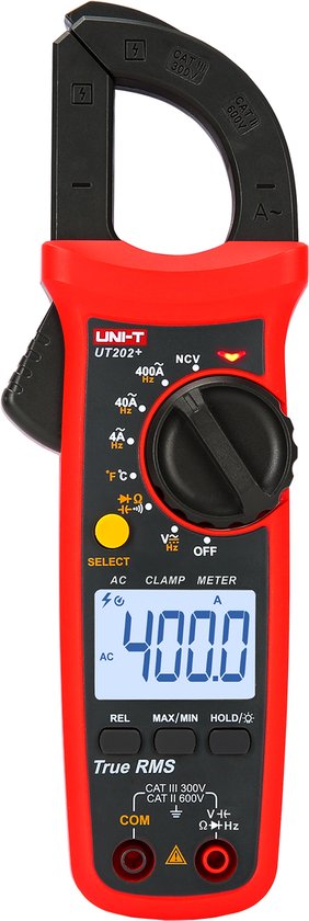 UNI-T UT202+ - Miernik Cęgowy - Automatische Bereikselectie - True RMS - NCV